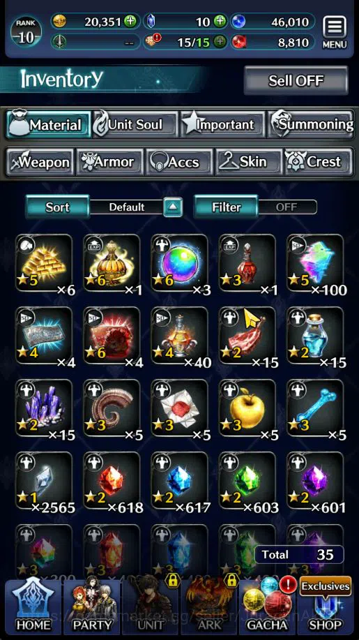 Last Cloudia Accounts Low-End Global|Starter Rank 10 |D Alice,GH Adel,IQ Meredy,Etc|1 UR Ark [Pandemonium]+ 8 SSR Ark|Code 3