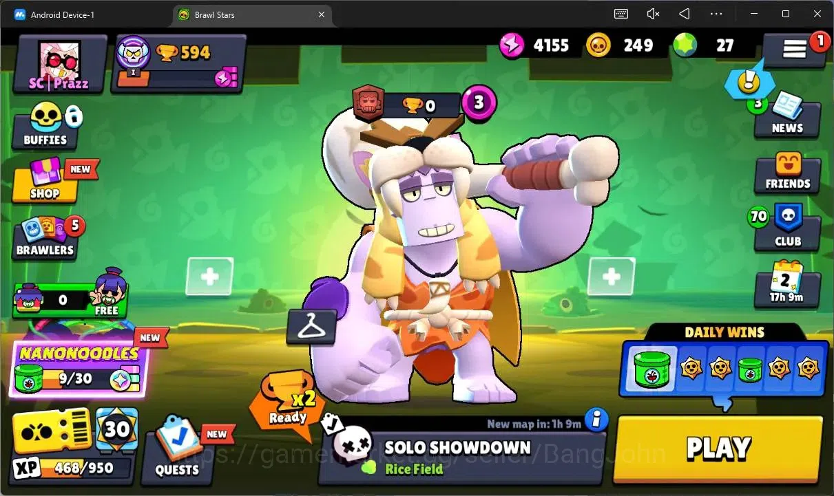 Brawl Stars Accounts Trophy 594|13 Brawler|1 Max HC(Shelly)|1 Mythic(Otis),2 Epic(Edgar,Frank),1 SuperRare(Frank)|2913 1
