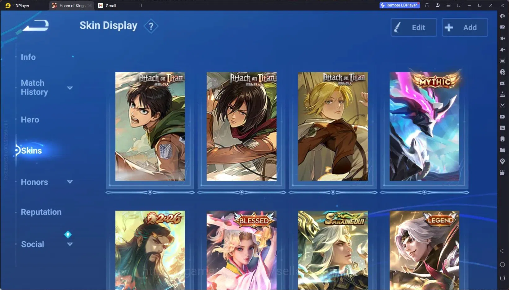 Honor of Kings Accounts Global | 87H 73S | MYTHIC Lu Bu, LNY Guan Yu, Lege image 14
