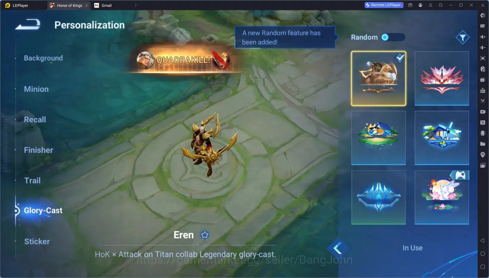 Honor of Kings Accounts Global | 87H 73S | MYTHIC Lu Bu, LNY Guan Yu, Lege image 6