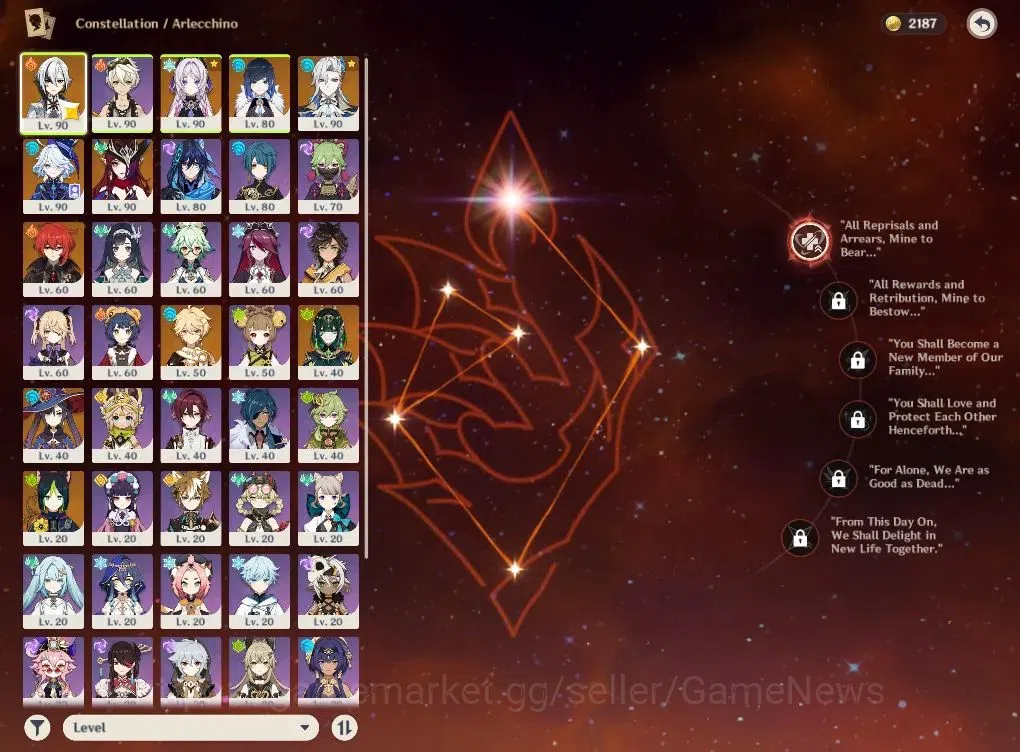 Genshin Impact Accounts ASIA|AR56|7Limited+3(*5WEP)|ArleccC1+sign,FurinaC2 image 3