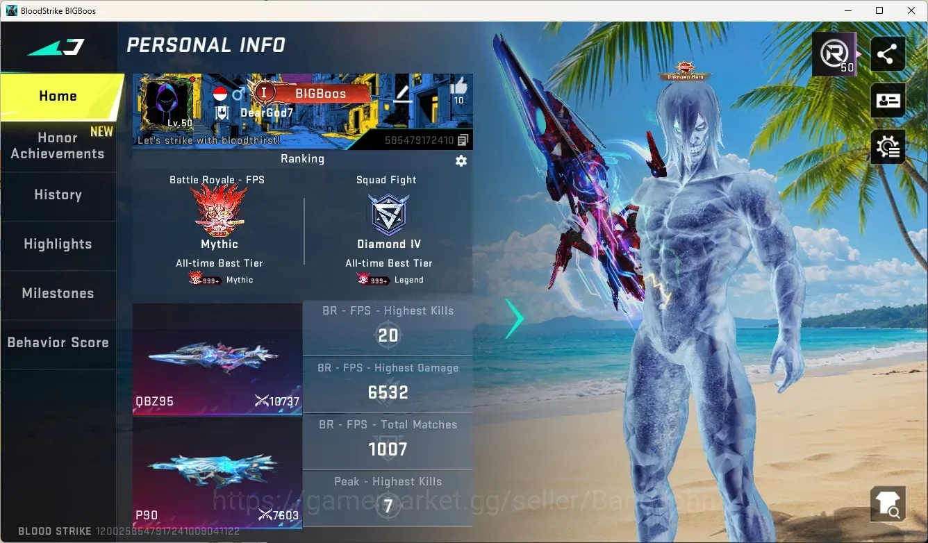 Blood Strike Accounts Others ASIA|4 Evo Gun|9 Eternal Gun|8 Eternal Gun|5 Ultra Melee|9 Eternal Striker|Check SS BS3223B 1