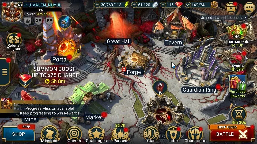 Raid: Shadow Legends Accounts Mid-Game Lv43|925K Power|23 1