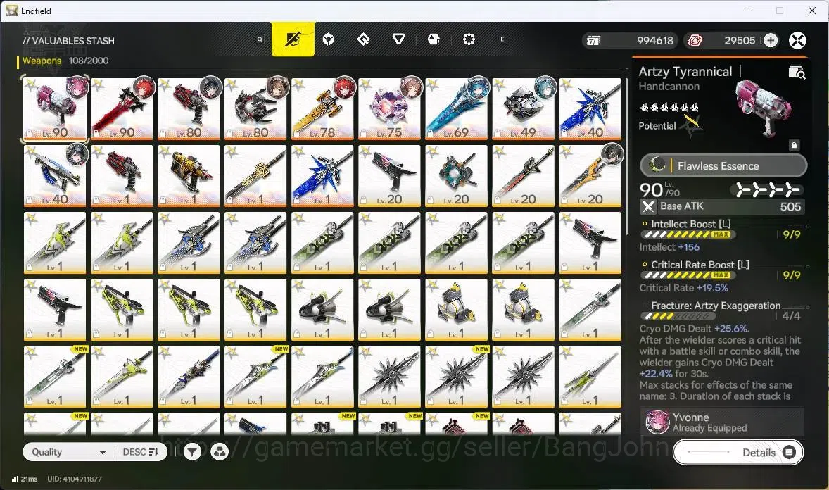 Arknights: Endfield Accounts Asia | Lv 57|Oro 29,5k+Ars780|9 SSR (3 Limit)+12 ( image 11