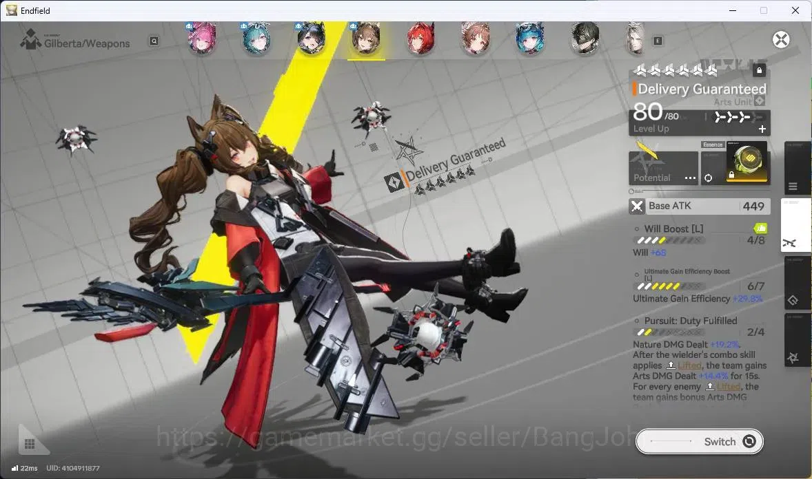 Arknights: Endfield Accounts Asia | Lv 57|Oro 29,5k+Ars780|9 SSR (3 Limit)+12 ( image 8