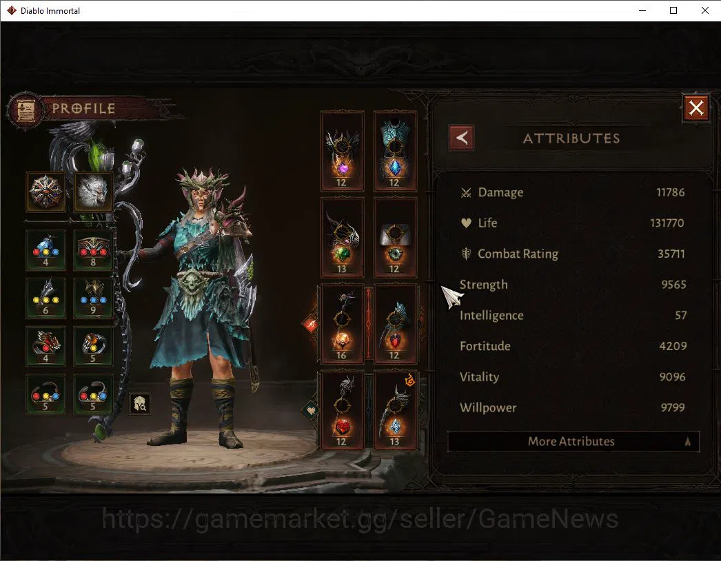 Diablo Immortal Accounts SEA-ANU|Lv60(582)|Druid|35k CR|Reso 420|Paragon Ma image 10