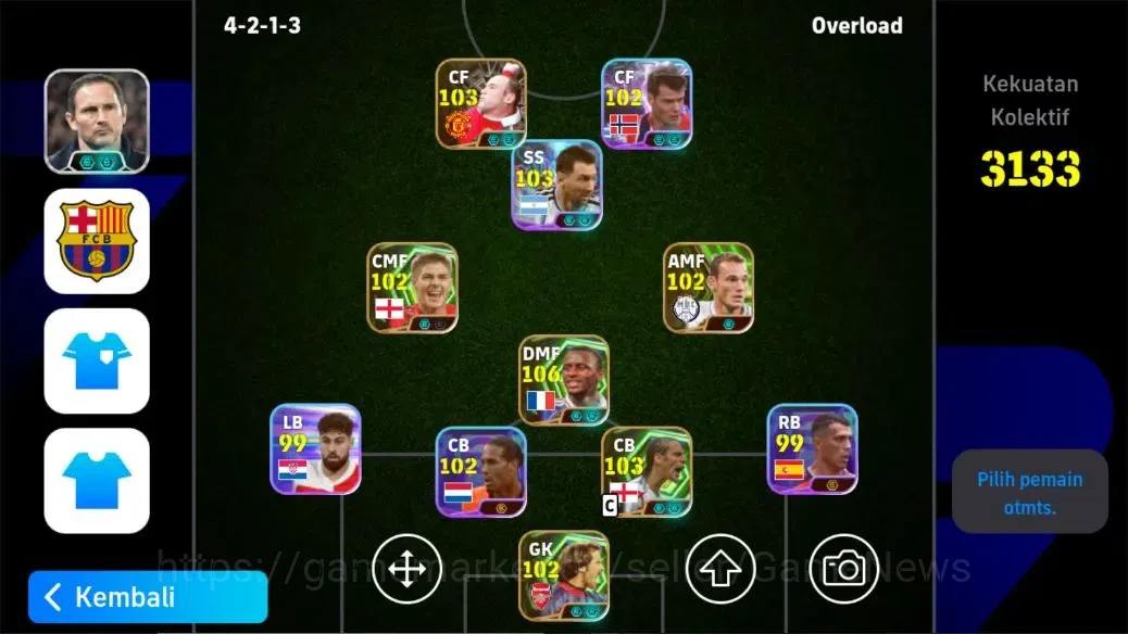 eFootball Accounts Legends & Iconic Players Android|Epic Patrick Viera,Wayne Rooney,Rio Ferdinand,Steven Gerrard,David 1