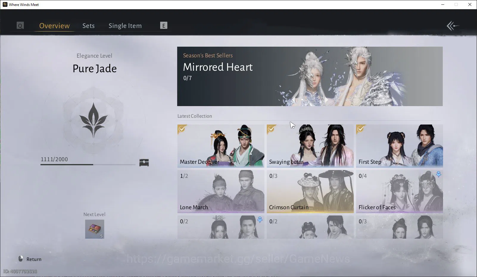 Where Winds Meet Accounts GLOBAL|Lv 5|GS 3682|Starter Harmonic core|Nameless image 8
