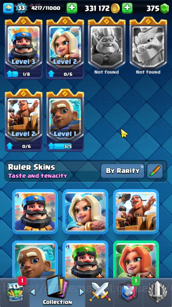 Clash Royale Accounts Lv 33|Trophy 6627|KTL 11|Limited Skin|Card 116| 1  image 10