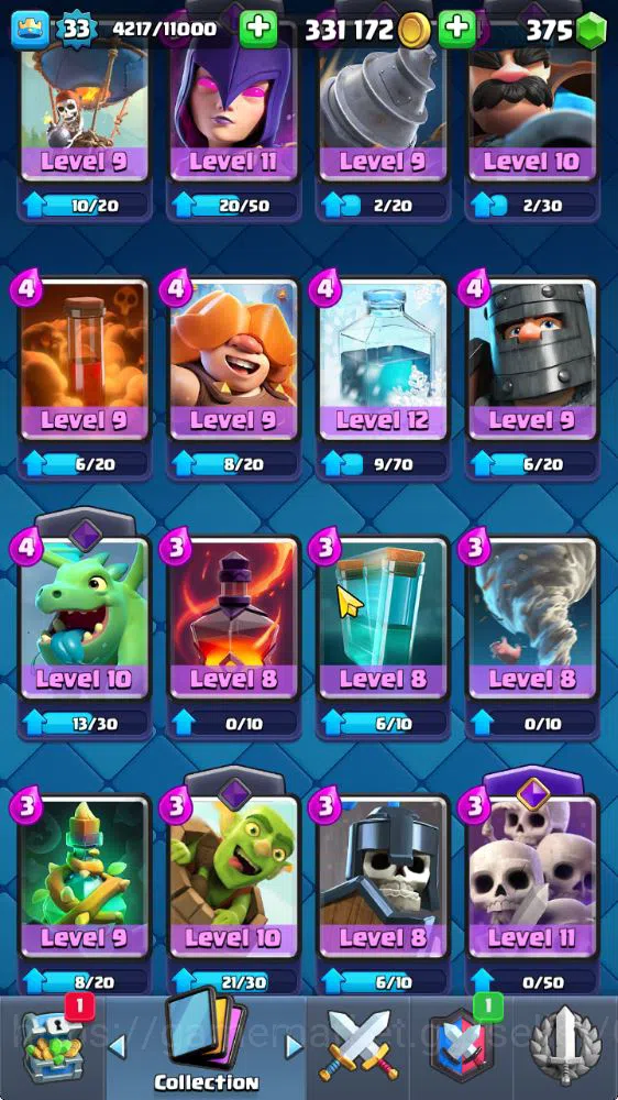 Clash Royale Accounts Lv 33|Trophy 6627|KTL 11|Limited Skin|Card 116| 1  image 14