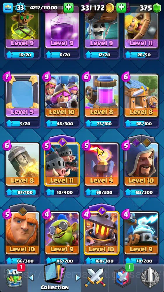 Clash Royale Accounts Lv 33|Trophy 6627|KTL 11|Limited Skin|Card 116| 1  image 15