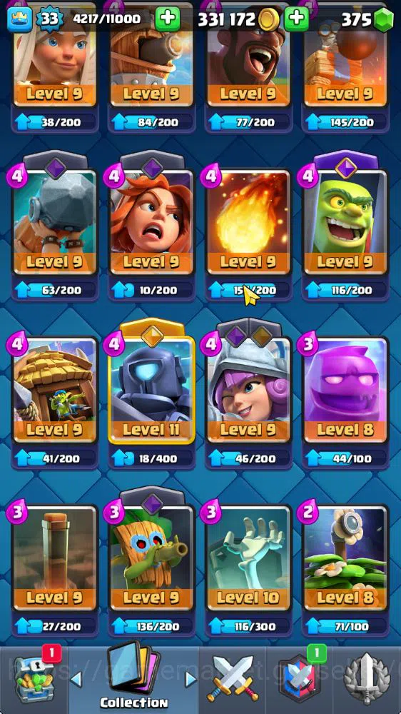 Clash Royale Accounts Lv 33|Trophy 6627|KTL 11|Limited Skin|Card 116| 1  image 16