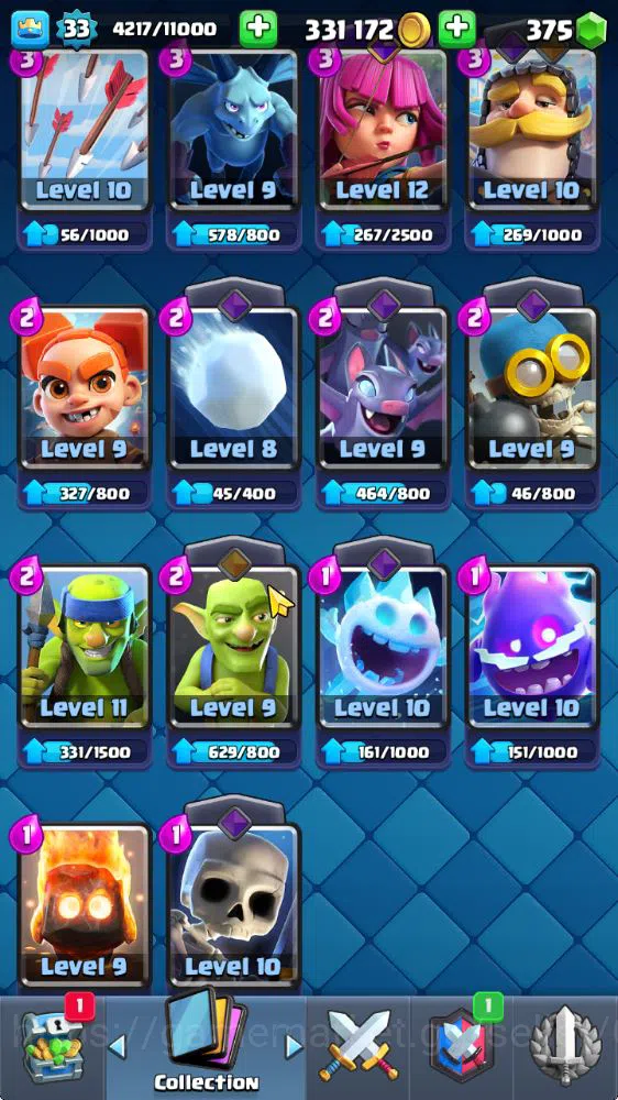 Clash Royale Accounts Lv 33|Trophy 6627|KTL 11|Limited Skin|Card 116| 1  image 18