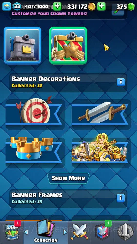 Clash Royale Accounts Lv 33|Trophy 6627|KTL 11|Limited Skin|Card 116| 1  image 8