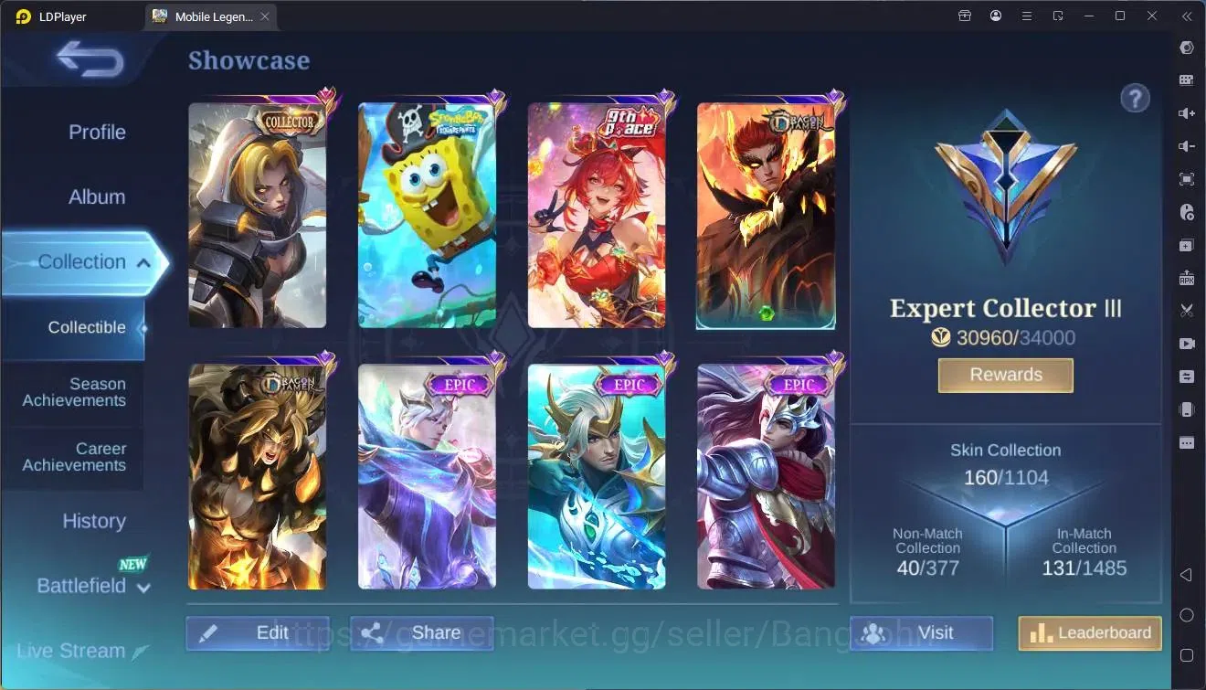 Mobile Legends: Bang Bang Accounts Global|Hero 108|Skin 160|Expert|CC Natalia|Spongeb image 19