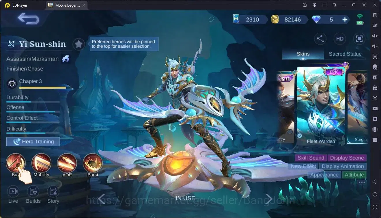 Mobile Legends: Bang Bang Accounts Global|Hero 108|Skin 160|Expert|CC Natalia|Spongeb image 2