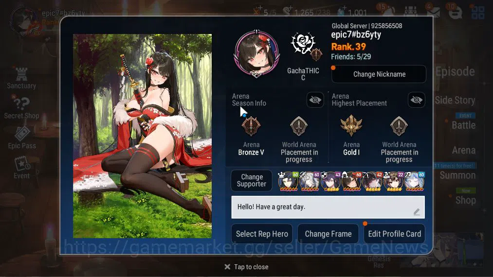 Epic Seven Accounts GLOBAL Unverif|4 ML(F Cecilia,L Cermia,Straze,S Te image 2