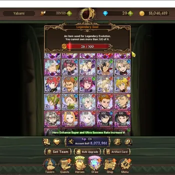 The Seven Deadly Sins: Grand Cross Accounts Endgame ASIA|8M CC|13 LR,10 UR+Collab