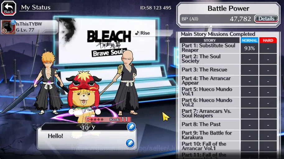 Bleach: Brave Souls Accounts [GLOBAL]6K Orbs+Fresh All Story|Ikkaku TYBW26,Kon  image 3