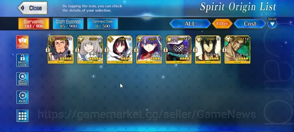 Fate-Grand Order Accounts NA Starter Fuyuki Lv 1|2 SSR Servant Oberon & Napoleon| 42 Golden Apple |Birthday Unset|Log 1