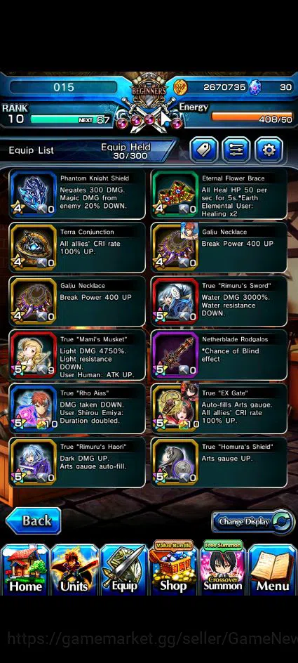 Grand Summoners Accounts Global|Rank 10|10 Ascend+2 TW|(Emiya,M Tomoe)+TW,S image 5