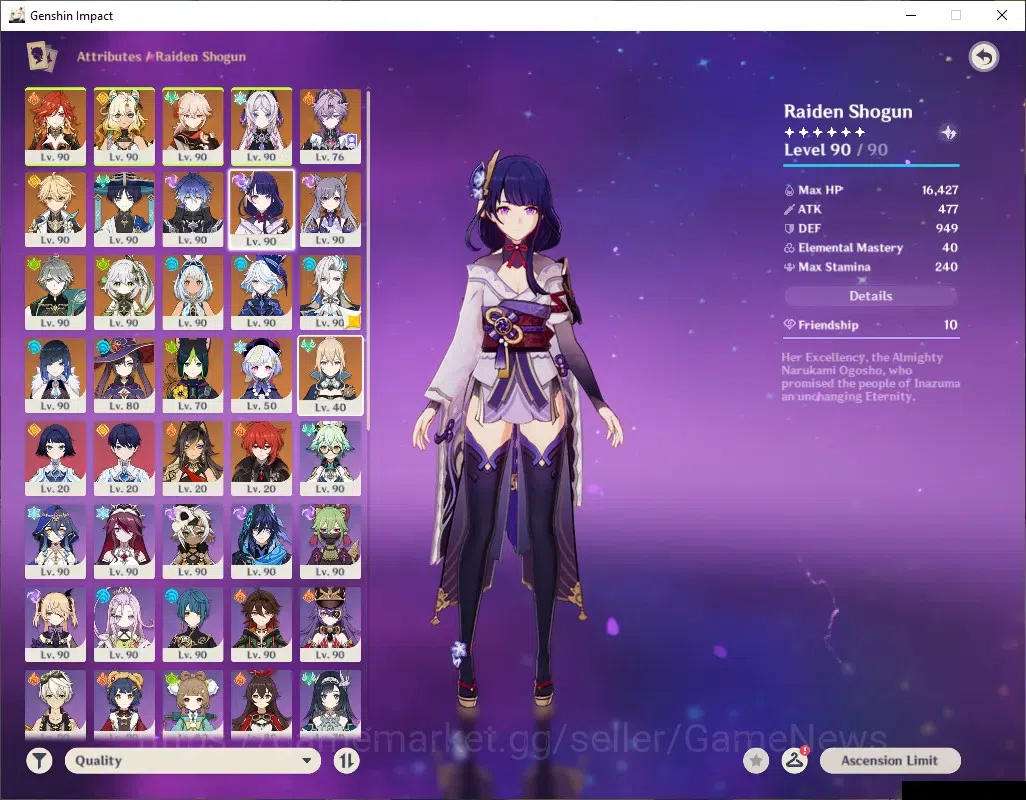 Genshin Impact Accounts ASIA|AR60|14Limited+10(*5Weap)|[FlinsC1,Mavu,Neuvi image 10