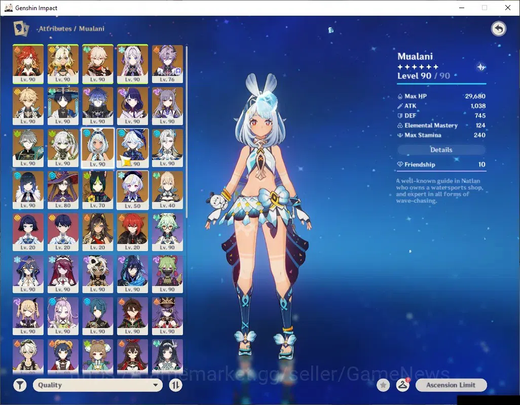 Genshin Impact Accounts ASIA|AR60|14Limited+10(*5Weap)|[FlinsC1,Mavu,Neuvi image 13
