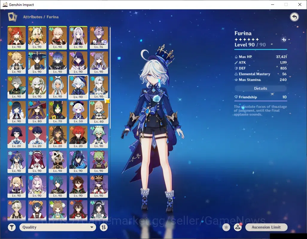 Genshin Impact Accounts ASIA|AR60|14Limited+10(*5Weap)|[FlinsC1,Mavu,Neuvi image 14