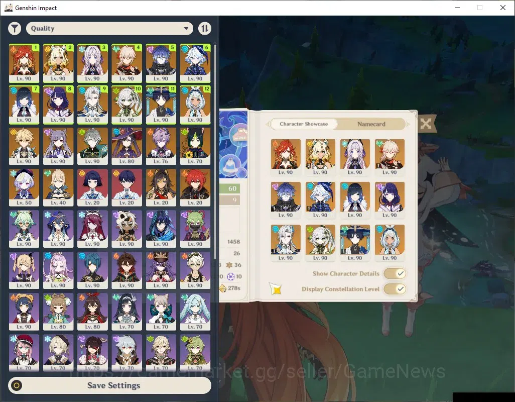 Genshin Impact Accounts ASIA|AR60|14Limited+10(*5Weap)|[FlinsC1,Mavu,Neuvi image 2