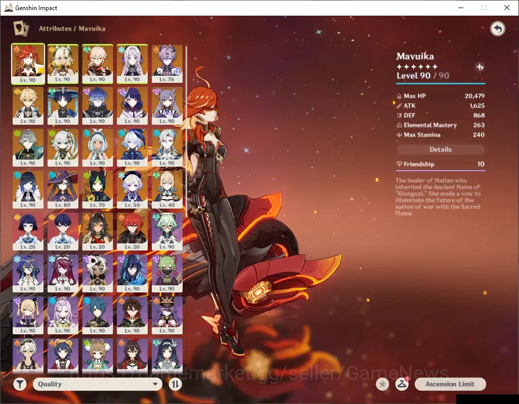 Genshin Impact Accounts ASIA|AR60|14Limited+10(*5Weap)|[FlinsC1,Mavu,Neuvi image 3
