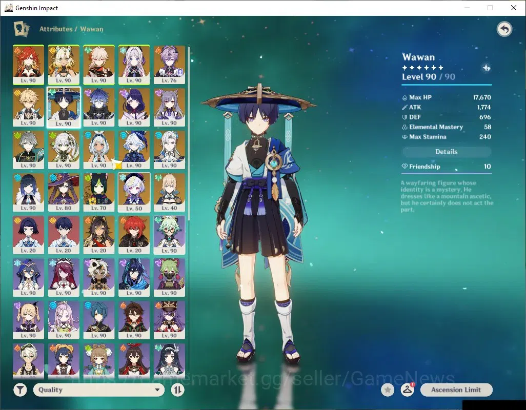 Genshin Impact Accounts ASIA|AR60|14Limited+10(*5Weap)|[FlinsC1,Mavu,Neuvi image 8