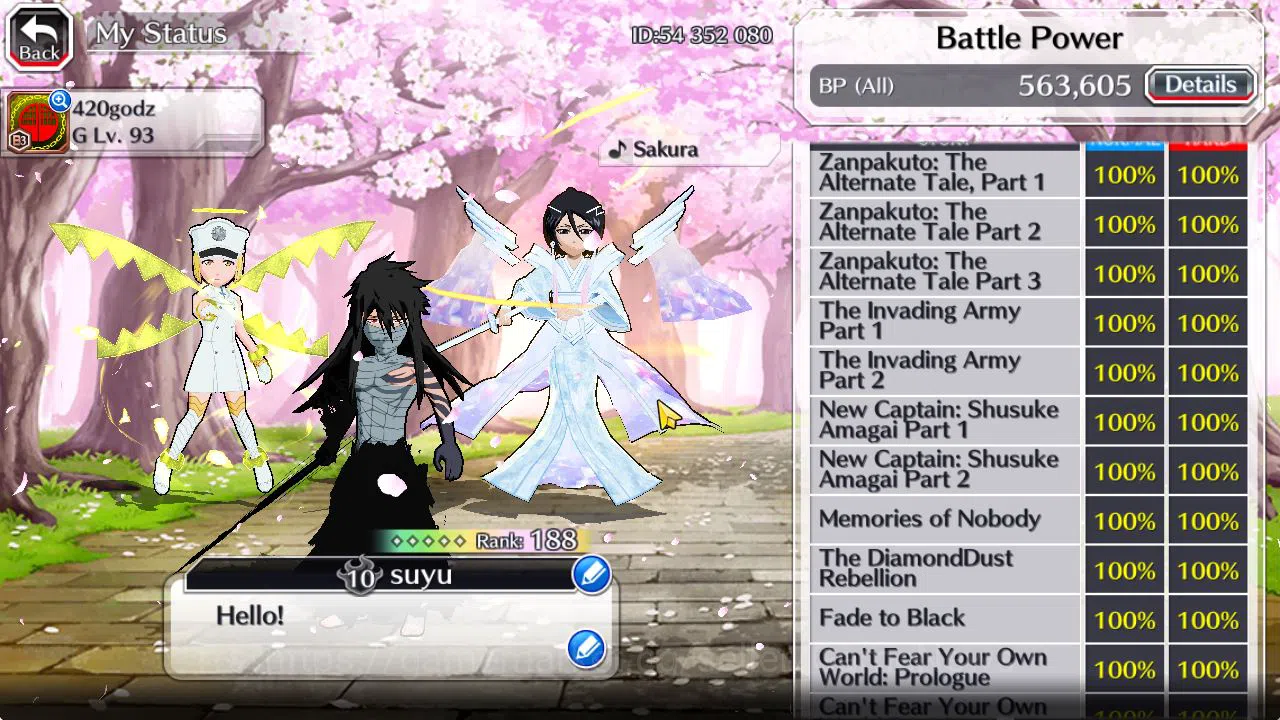 Bleach: Brave Souls Accounts [GLOBAL]40K Orb|LilTotto TYBW26,Rukia 10th Anniv,S image 16