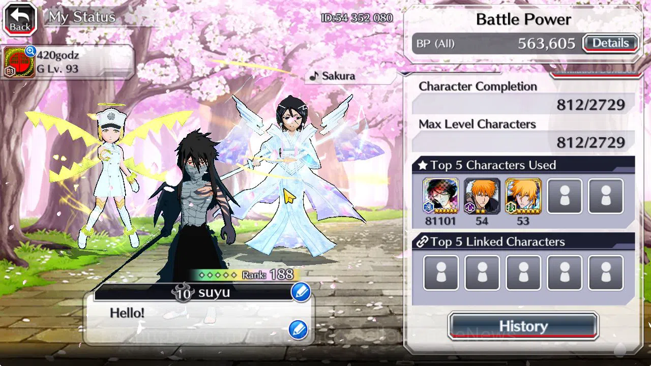 Bleach: Brave Souls Accounts [GLOBAL]40K Orb|LilTotto TYBW26,Rukia 10th Anniv,S image 19