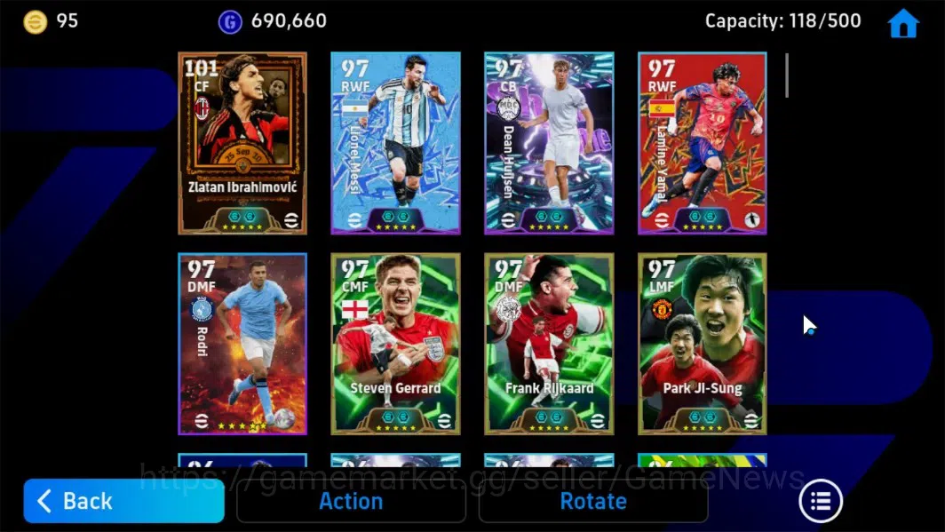eFootball Accounts Android|BigTime Ibrahimovic,Epic S.Gerrard,Frank R image 5