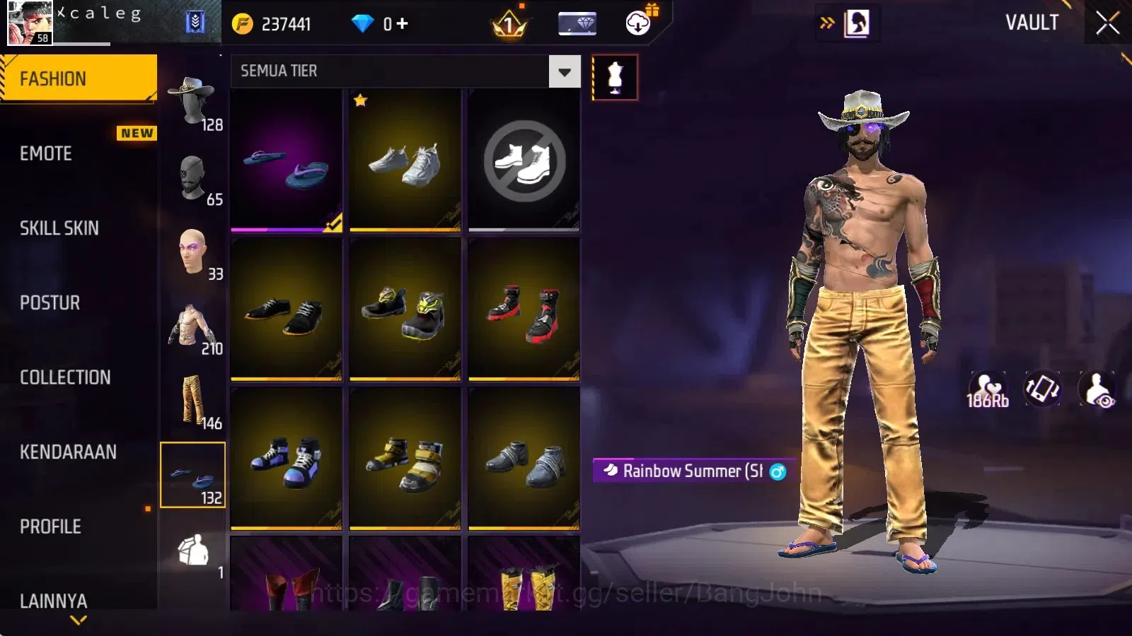 Free Fire Accounts Indonesia|Vault 210|M1887-Sterling Conqueror&Mamba image 13