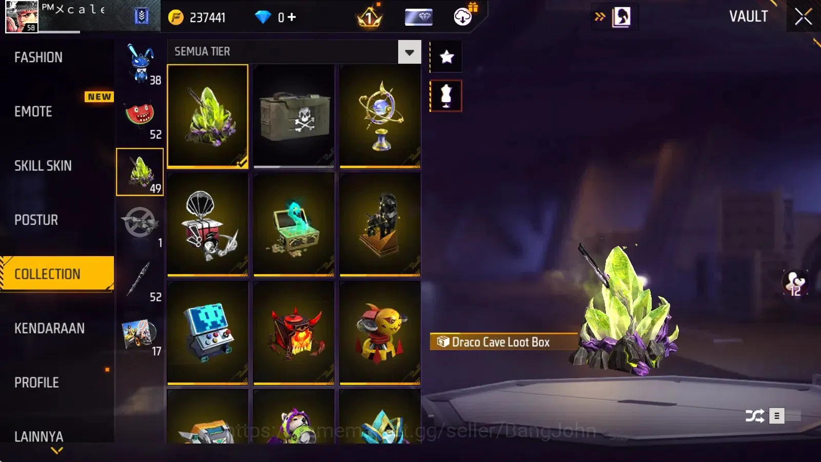 Free Fire Accounts Indonesia|Vault 210|M1887-Sterling Conqueror&Mamba image 17