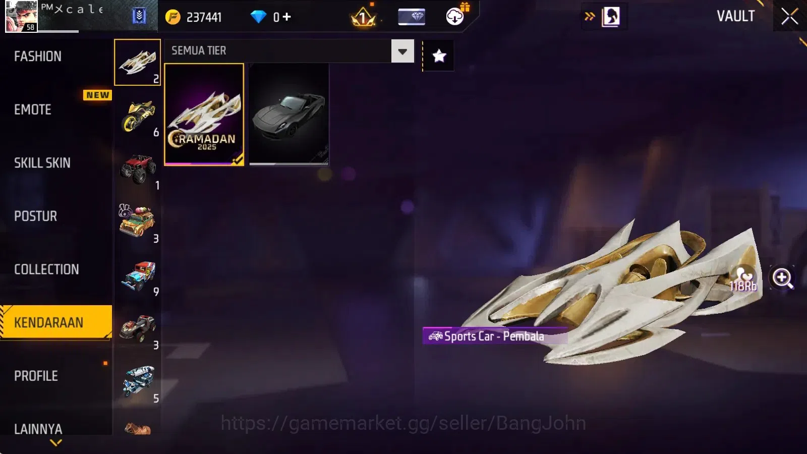 Free Fire Accounts Indonesia|Vault 210|M1887-Sterling Conqueror&Mamba image 19