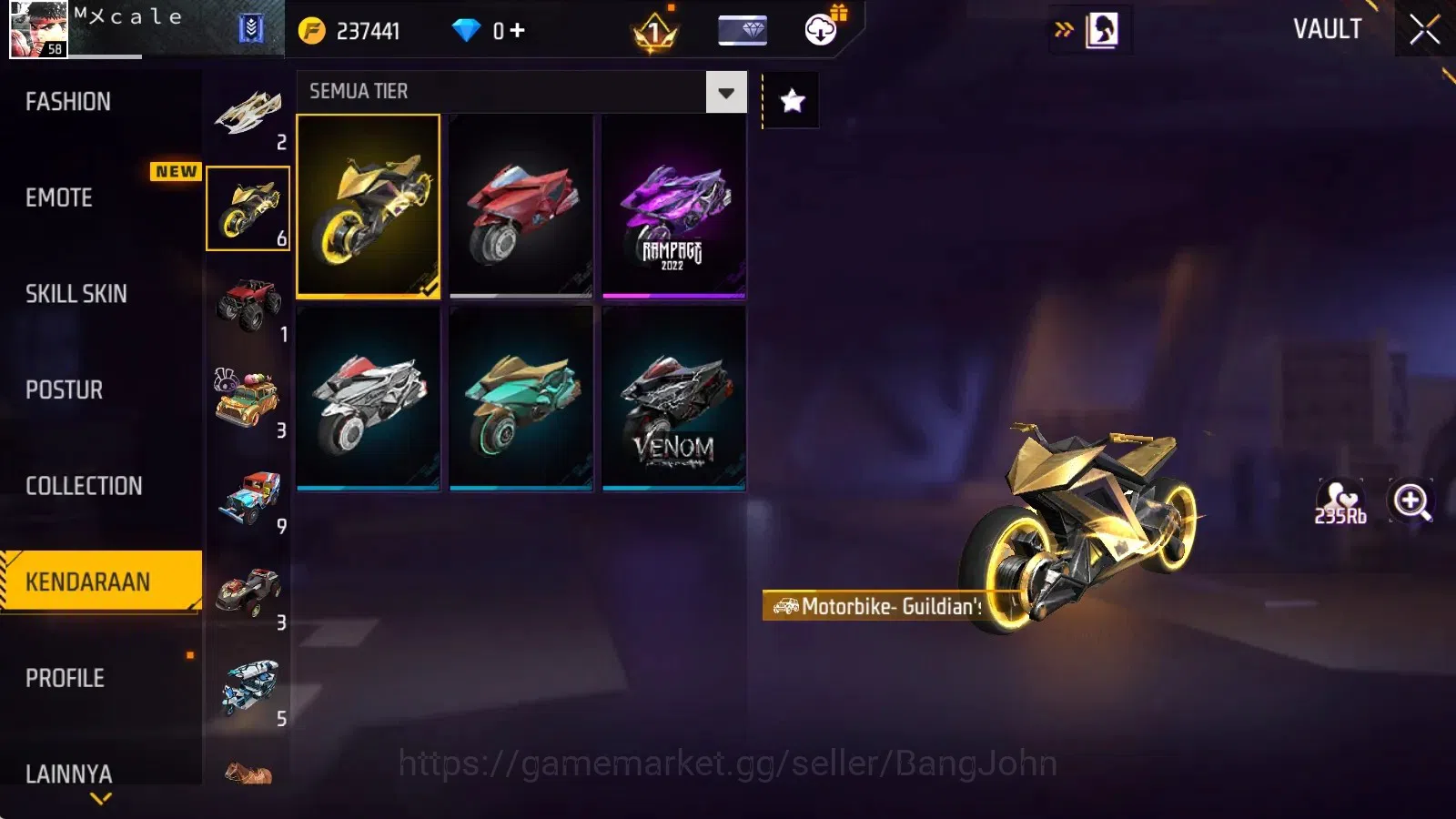 Free Fire Accounts Indonesia|Vault 210|M1887-Sterling Conqueror&Mamba image 20