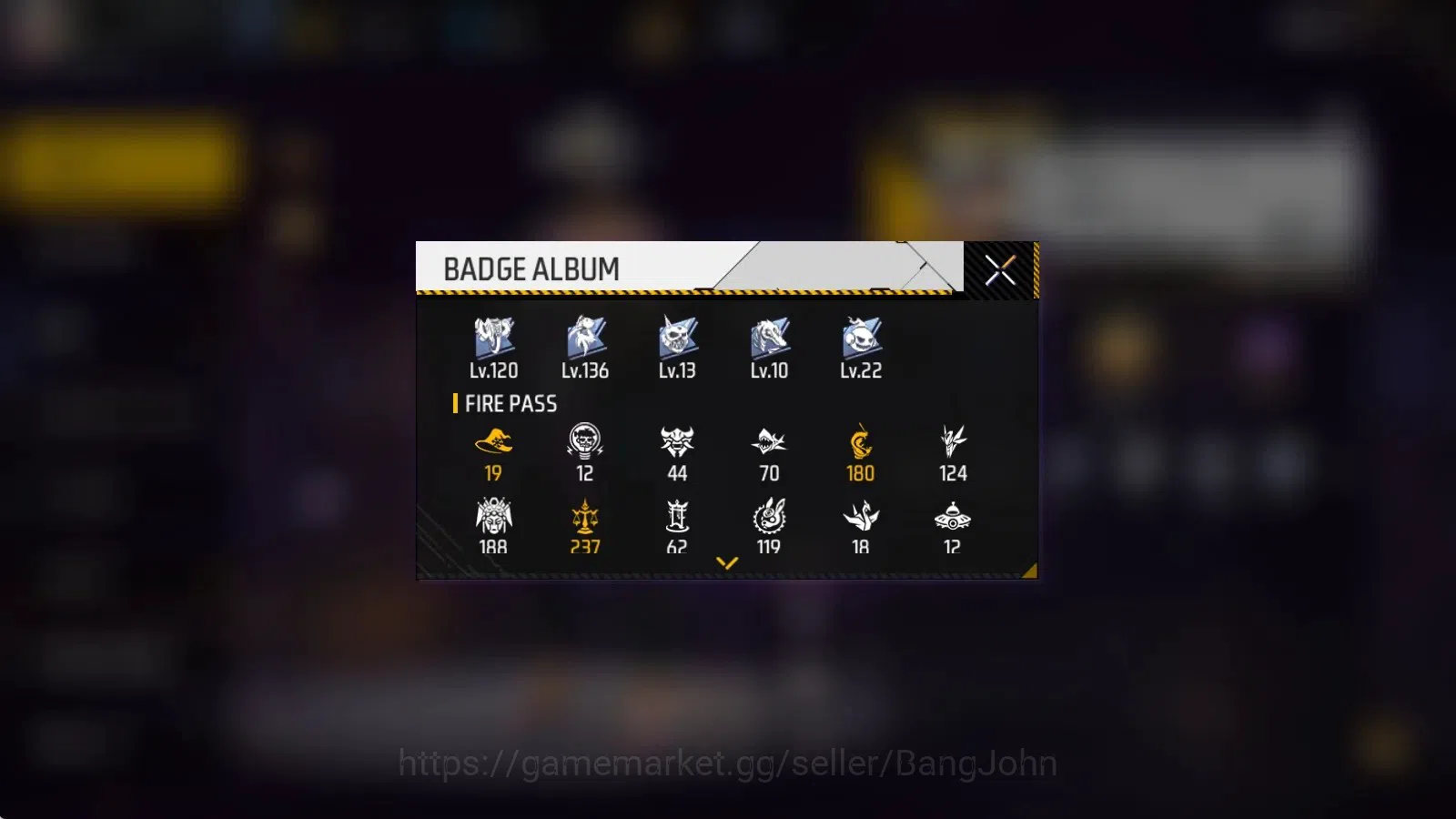 Free Fire Accounts Indonesia|Vault 210|M1887-Sterling Conqueror&Mamba image 4