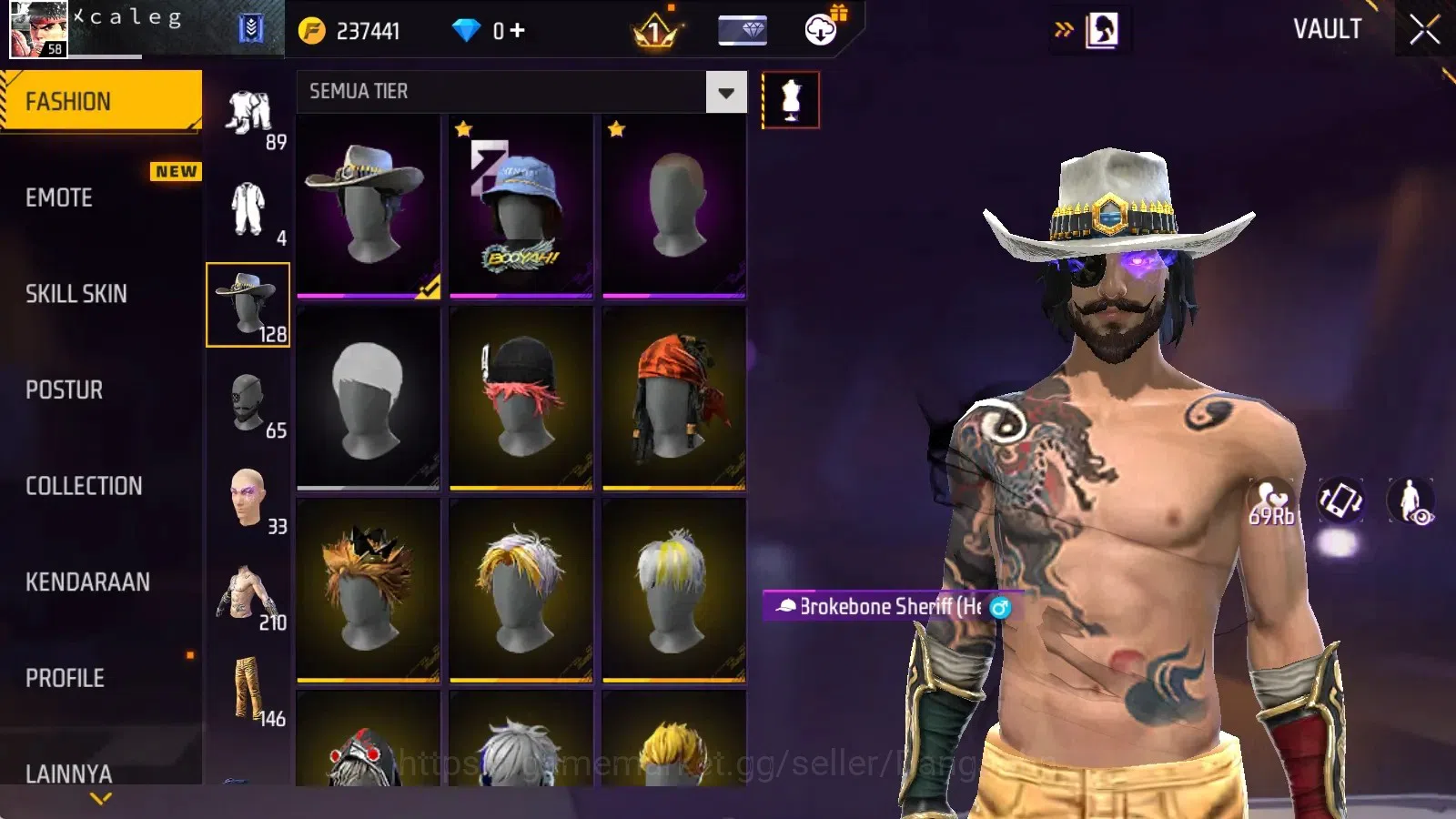 Free Fire Accounts Indonesia|Vault 210|M1887-Sterling Conqueror&Mamba image 8