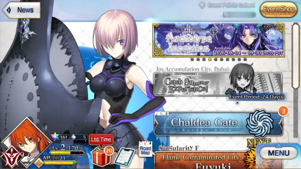 Fate-Grand Order Accounts NA Starter Lv 2 | 2 SSR (Koyanskaya of Dark,Teach Me Miss Ciel) 161 Saint Quartz 52 Golden Fruit 1