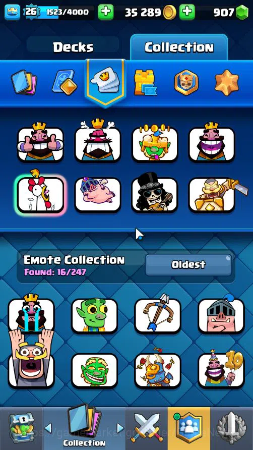 Clash Royale Accounts Lv 26|Trophy 2962|KTL 10|Limited Skin|Card 60|1 HE image 11