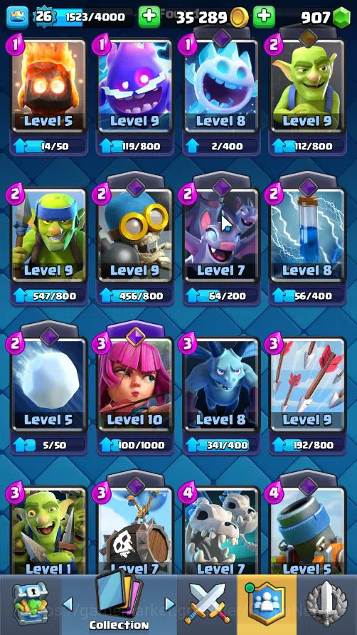 Clash Royale Accounts Lv 26|Trophy 2962|KTL 10|Limited Skin|Card 60|1 HE image 7