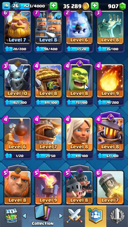 Clash Royale Accounts Lv 26|Trophy 2962|KTL 10|Limited Skin|Card 60|1 HE image 8