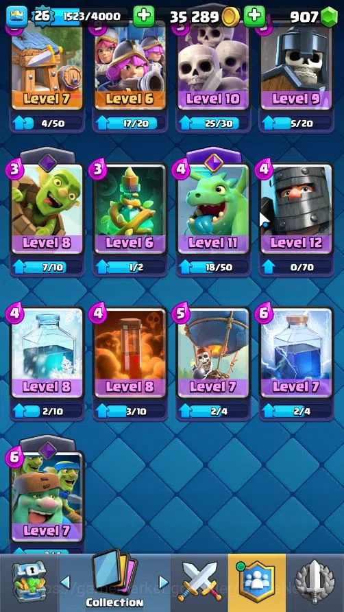 Clash Royale Accounts Lv 26|Trophy 2962|KTL 10|Limited Skin|Card 60|1 HE image 9