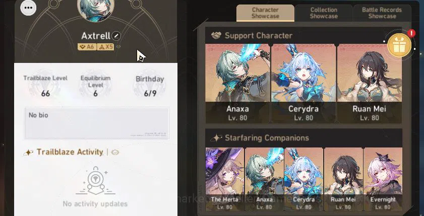 Honkai Star Rail Mid Game Asia|TL 66|7 Limited|Anaxa+Sign,TheHerta+Sign,Cyre image 1