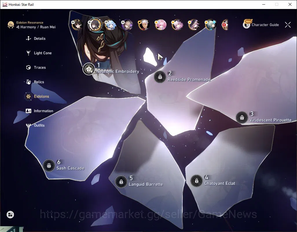 Honkai Star Rail Accounts Mid Game Asia|TL 66|7 Limited|Anaxa+Sign,TheHerta+Sign,Cyrene,Evernight,Cerydra,RuanMei 3
