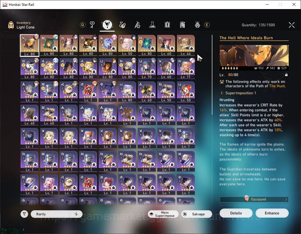 Honkai Star Rail Accounts Mid Game Asia|TL 66|7 Limited|Anaxa+Sign,TheHerta+Sign,Cyrene,Evernight,Cerydra,RuanMei 4