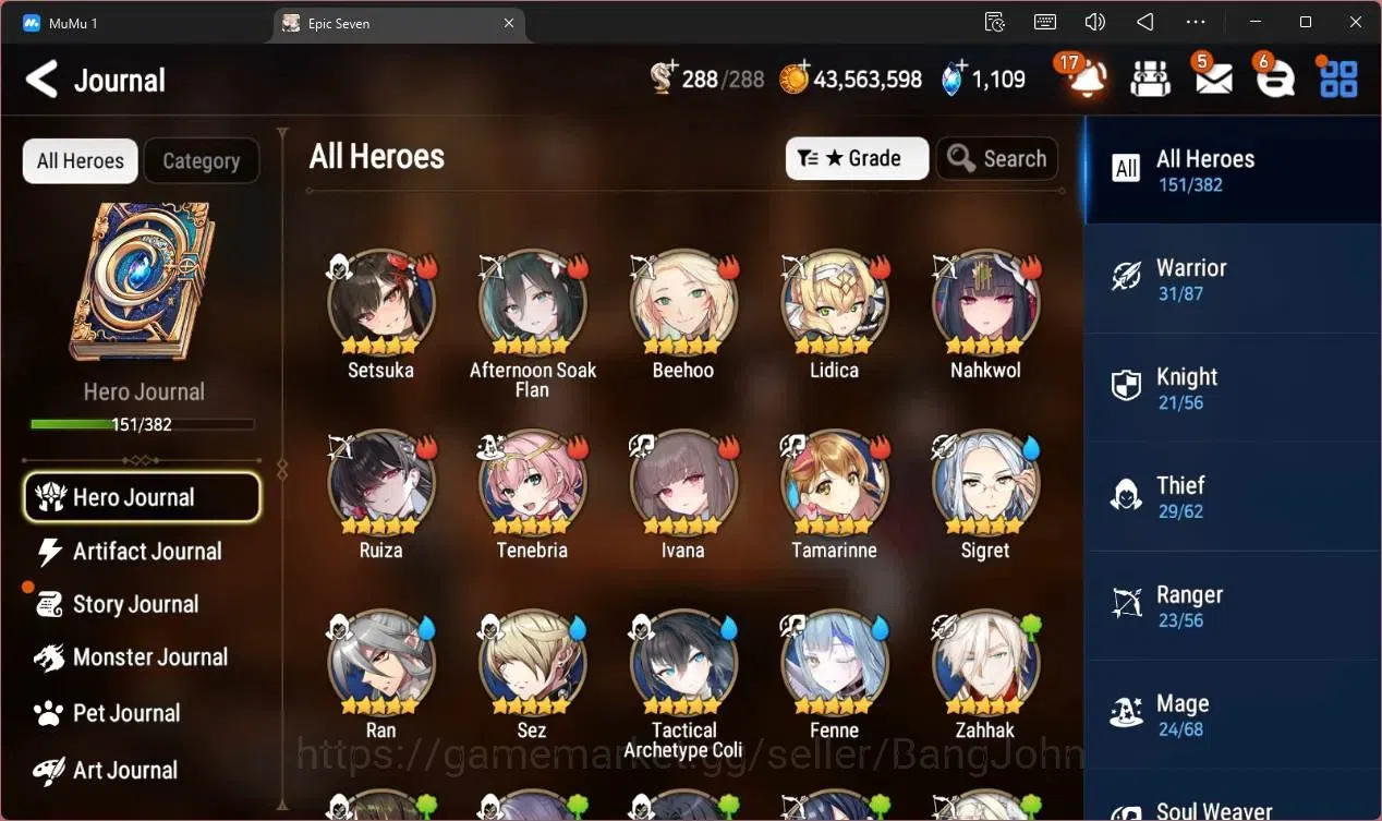 Epic Seven Accounts Global Unverif |15 ML(B Arunka,E Ilynav,NM Luna,Rn image 5