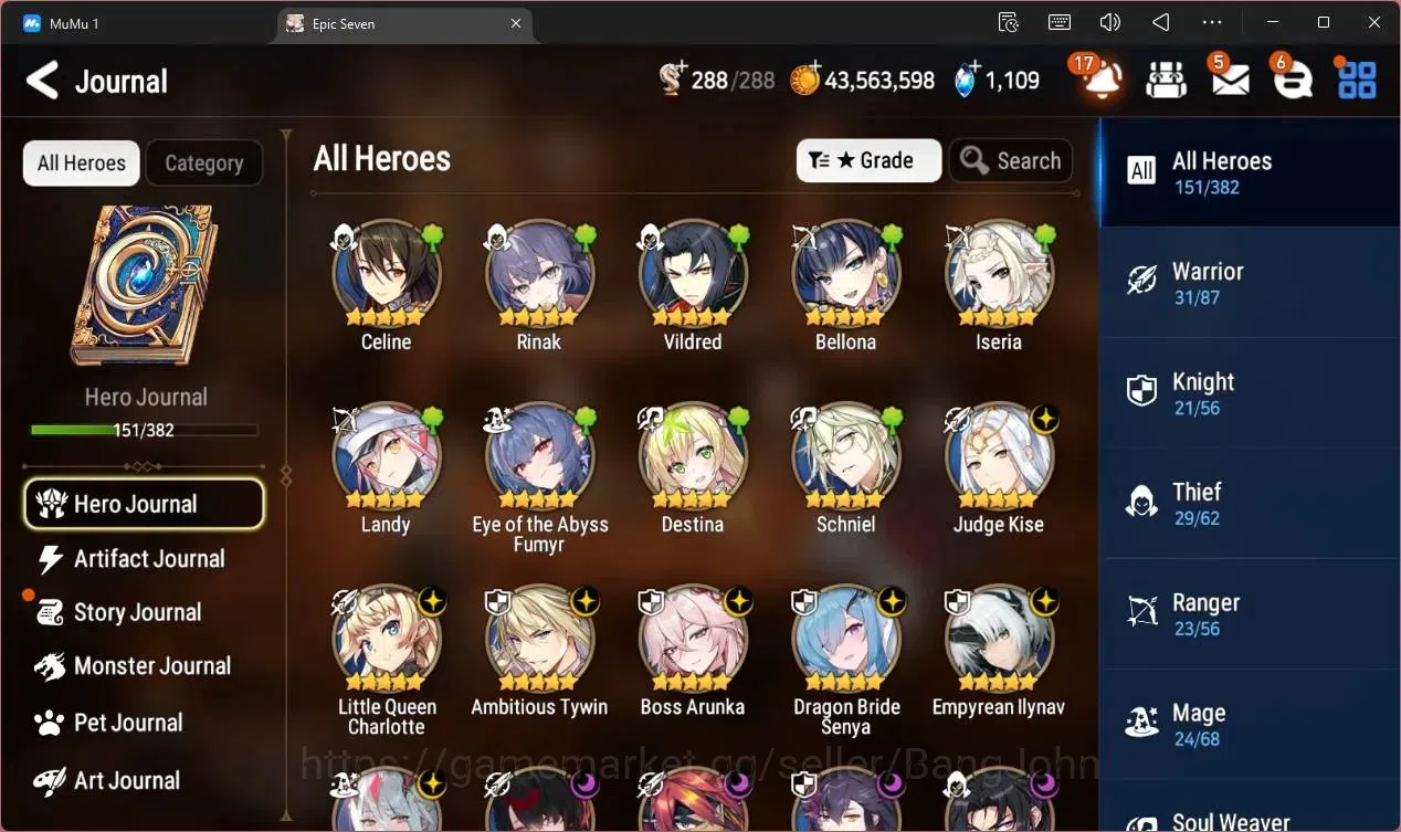 Epic Seven Accounts Global Unverif |15 ML(B Arunka,E Ilynav,NM Luna,Rn image 6